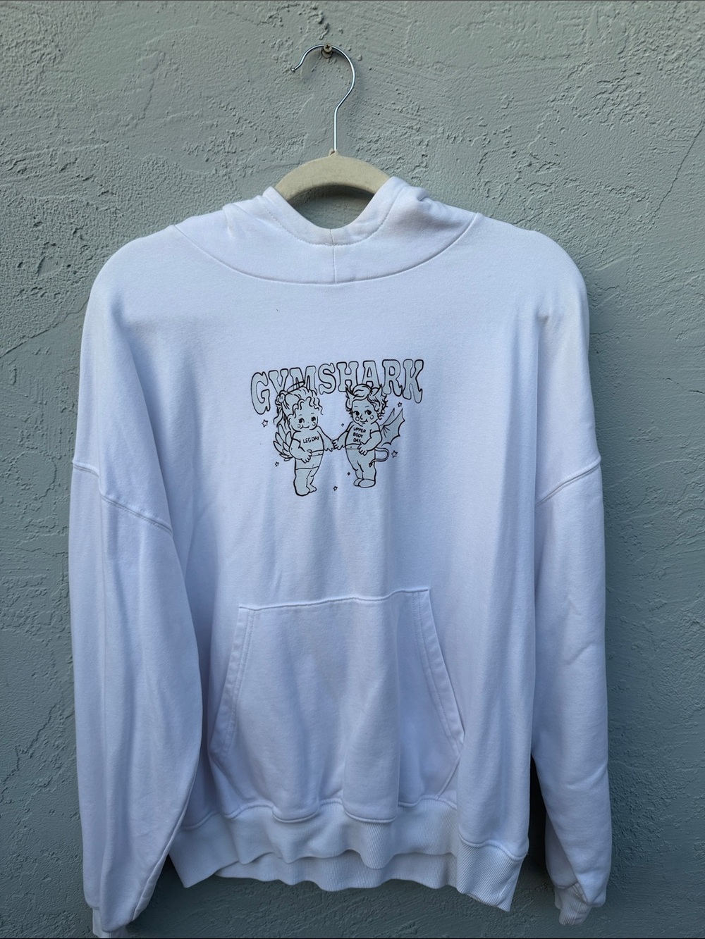 Gymshark White Crewneck Sweatshirt with Graphic